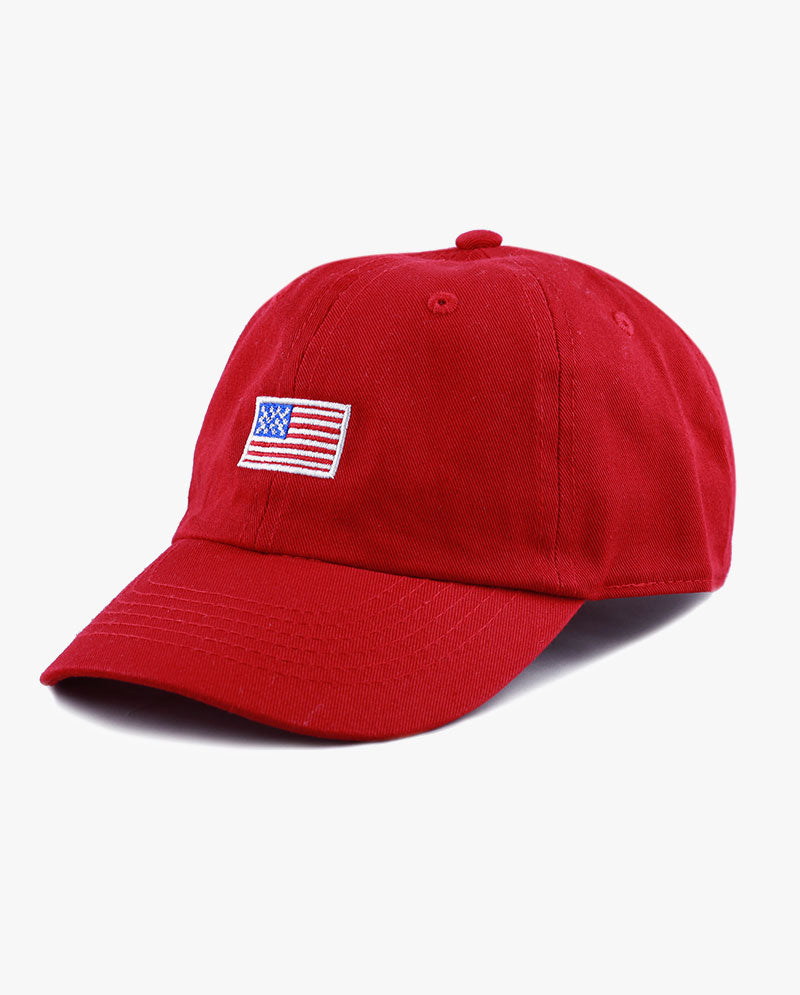 The Hat Depot Kids - Embroidered USA Flag Baseball Cap