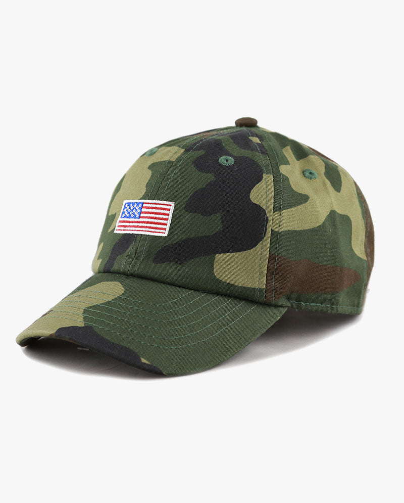 The Hat Depot Kids - Embroidered USA Flag Baseball Cap