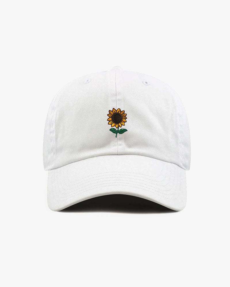 The Hat Depot - Embroidered Sun Flower Baseball Cap