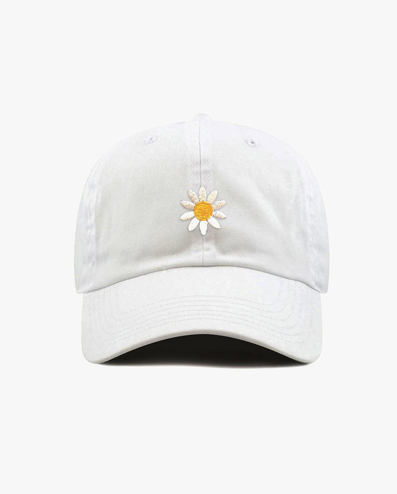 The Hat Depot - Embroidered Daisy Baseball Cap