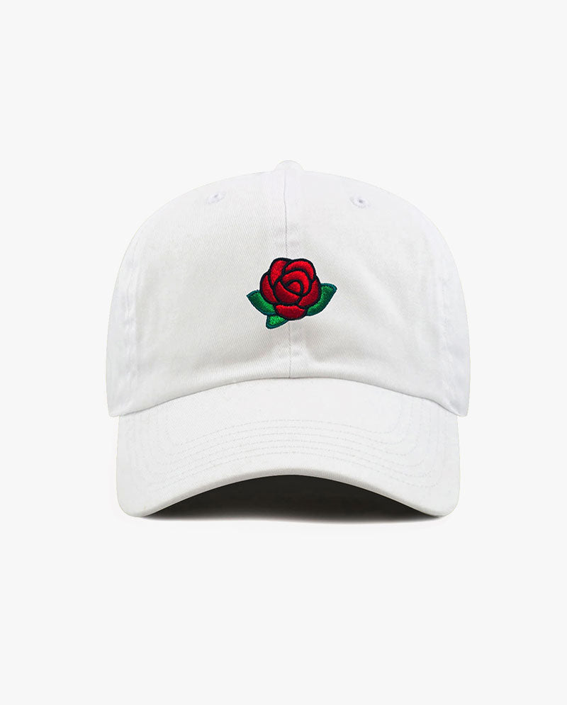 The Hat Depot - Embroidered Rose Baseball Cap