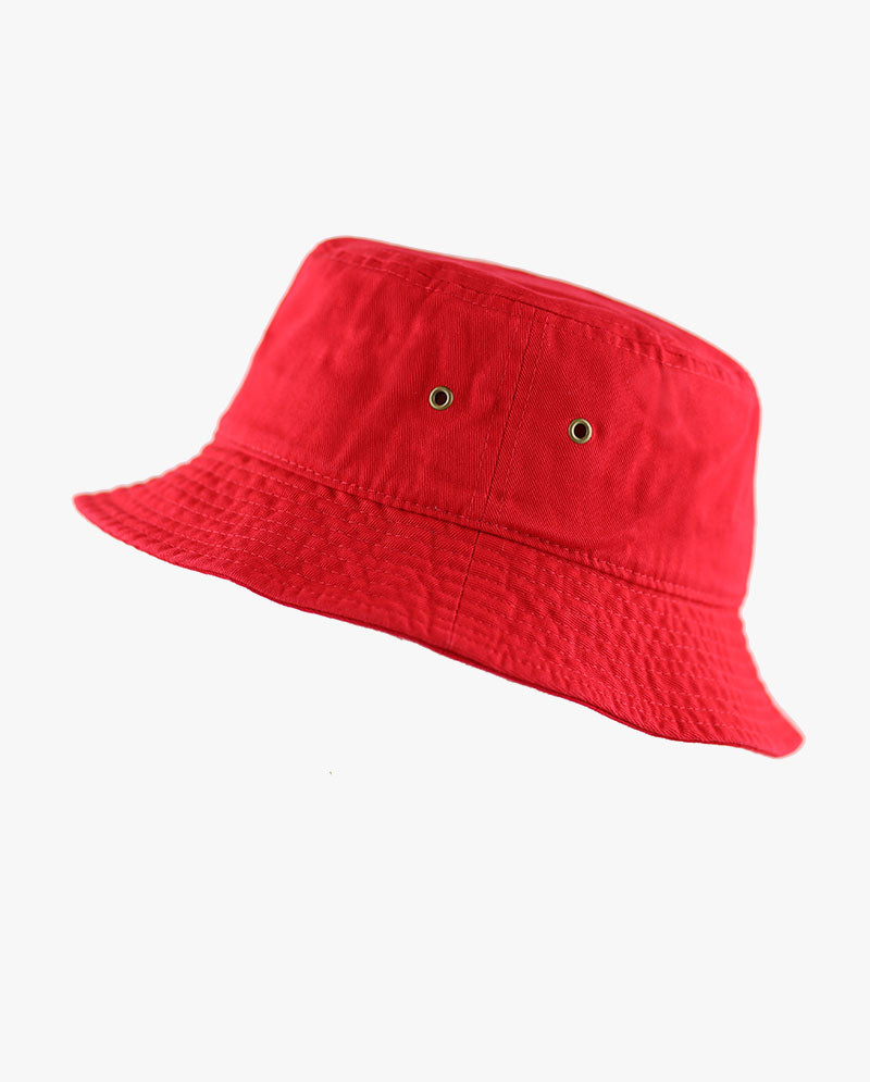 The Hat Depot Youth Kids Washed Cotton & Lightweight Nylon Packable Bucket  Travel Hat Cap