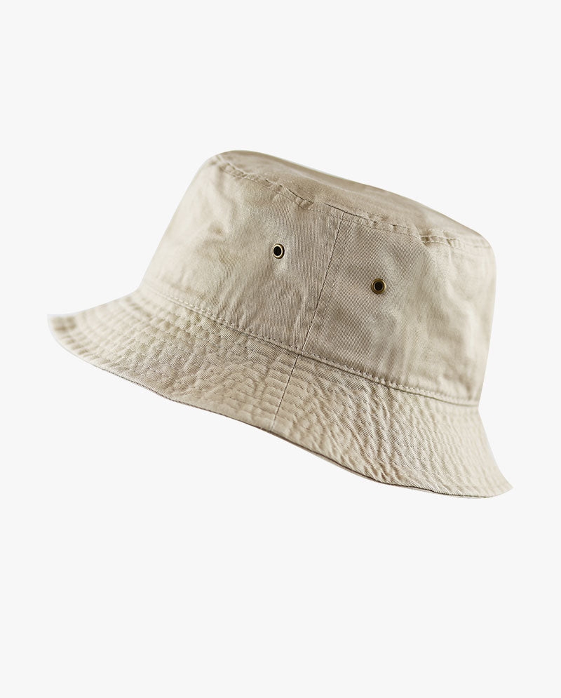 The Hat Depot Kids - Washed Cotton Packable Bucket Travel Hat