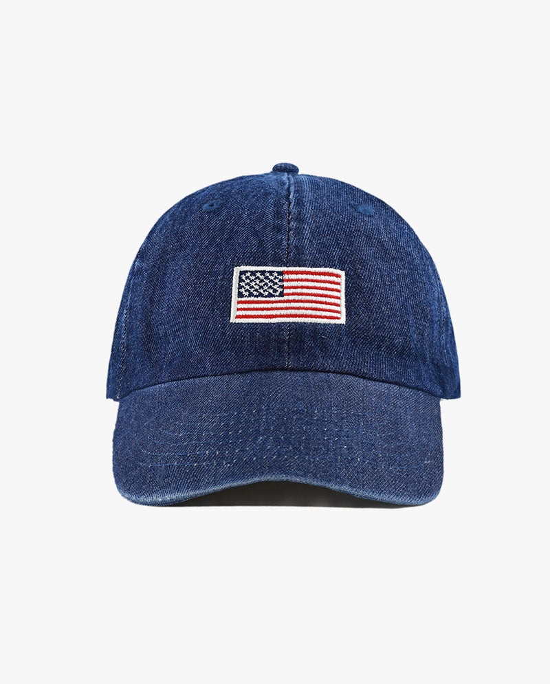 The Hat Depot - Embroidered USA Flag Baseball Cap