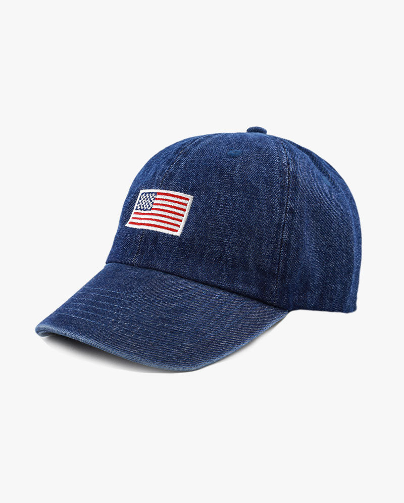 The Hat Depot - Embroidered USA Flag Baseball Cap