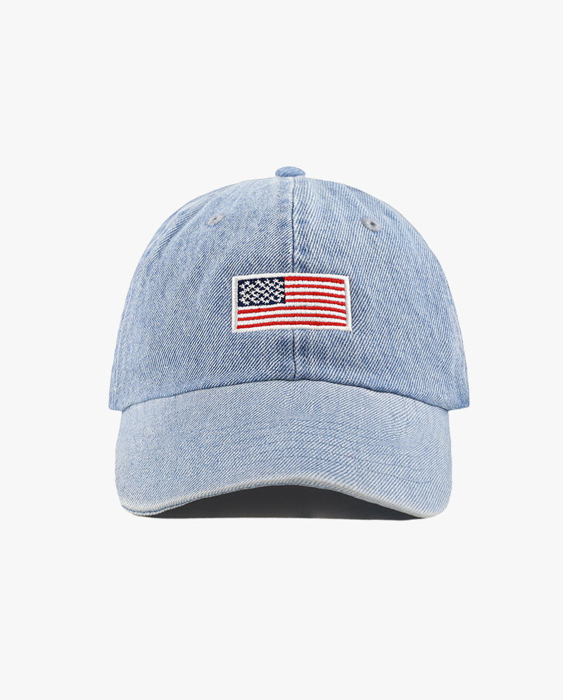 The Hat Depot - Embroidered USA Flag Baseball Cap