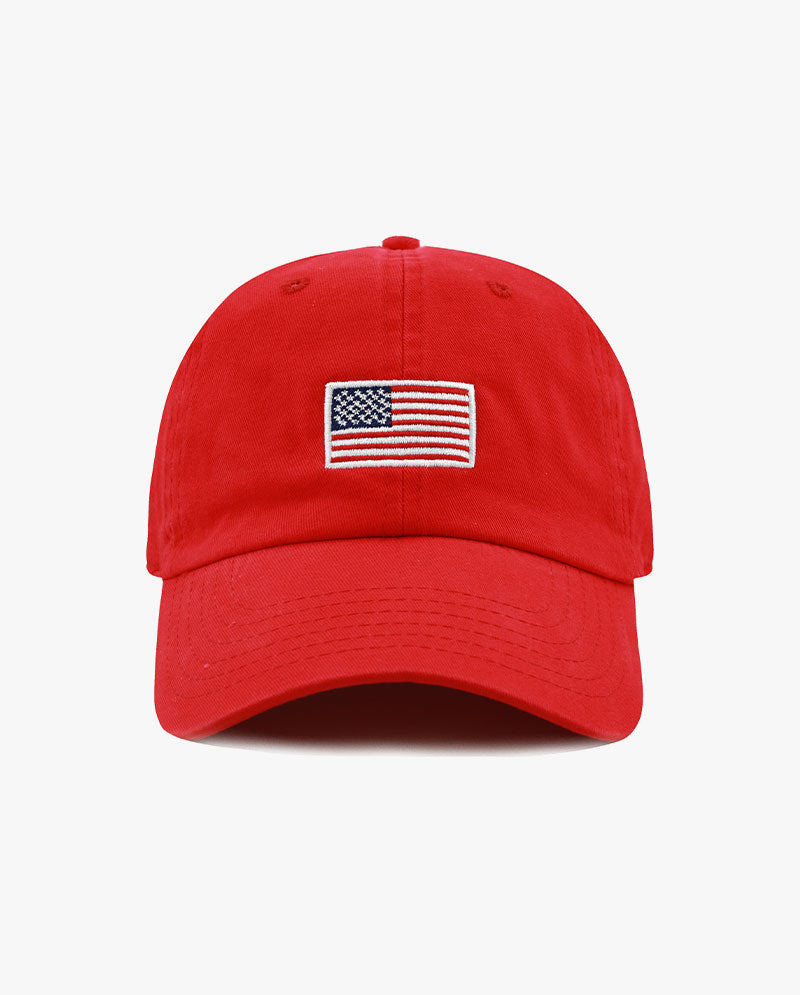 The Hat Depot - Embroidered USA Flag Baseball Cap