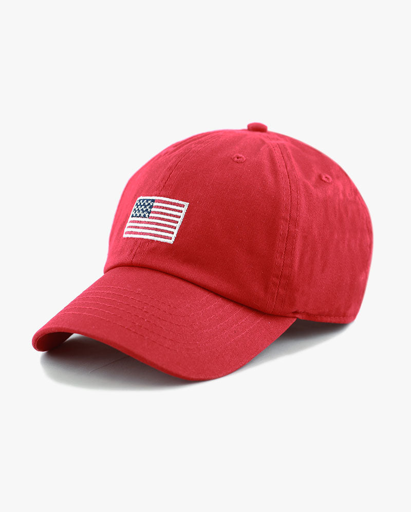 The Hat Depot - Embroidered USA Flag Baseball Cap