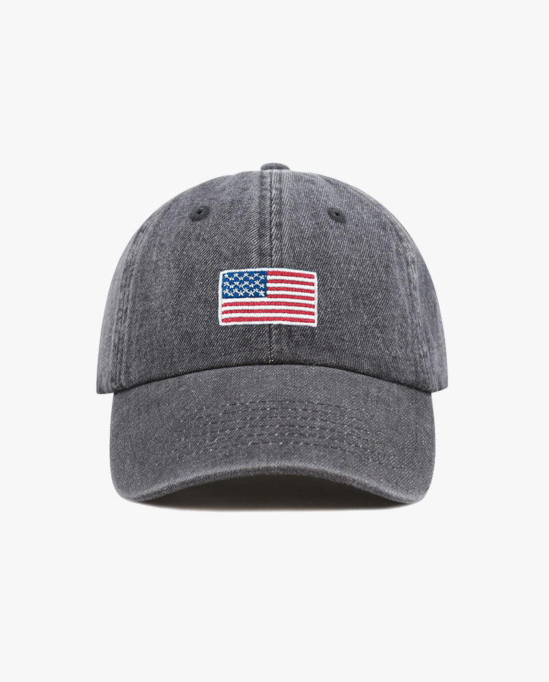 The Hat Depot - Embroidered USA Flag Baseball Cap