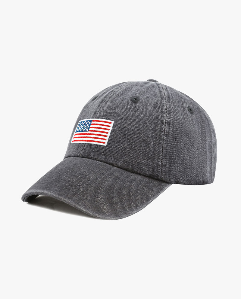 The Hat Depot - Embroidered USA Flag Baseball Cap