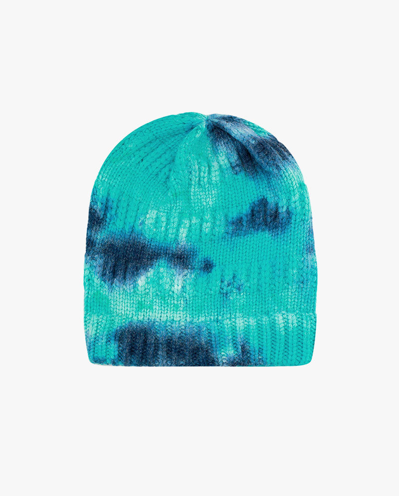 Black Horn - Tie Dye Ponytail Knit Beanie