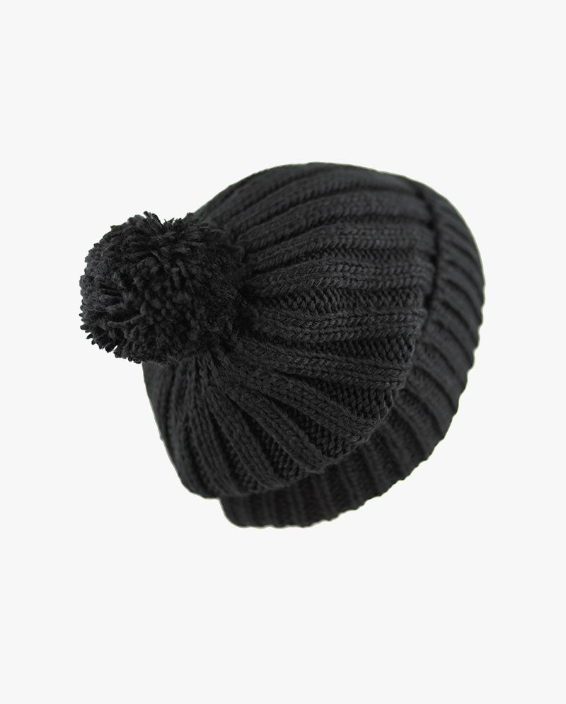 The Hat Depot - Straight Winter Knit Pom Beanie 3060