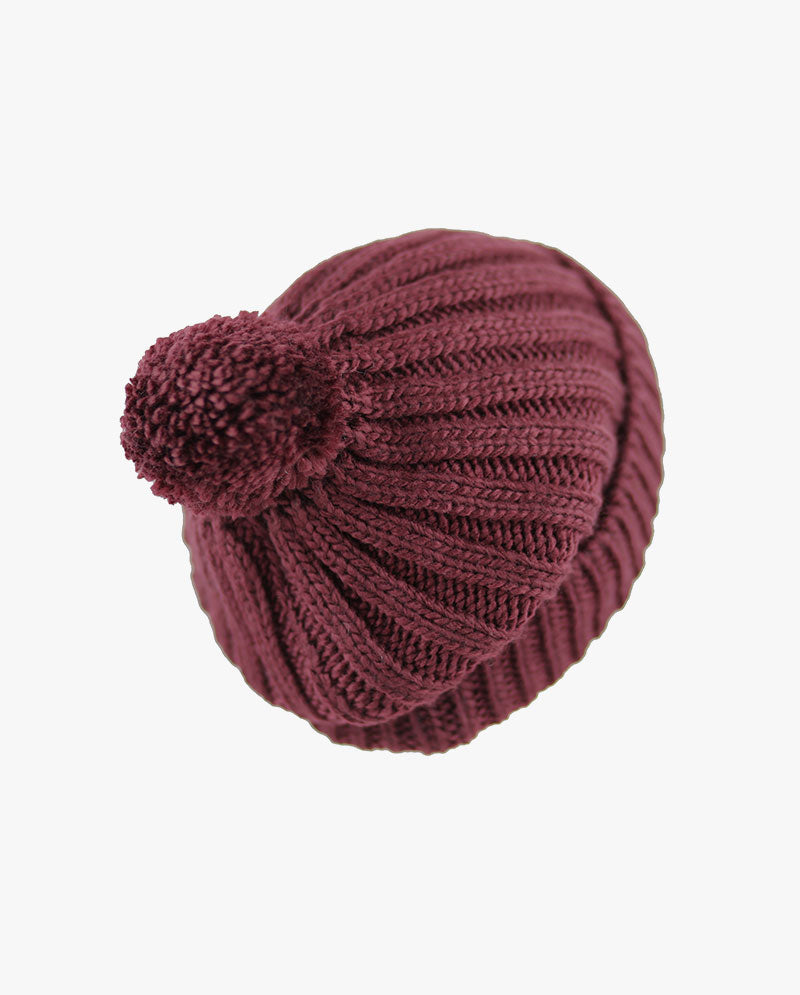 The Hat Depot - Straight Winter Knit Pom Beanie 3060