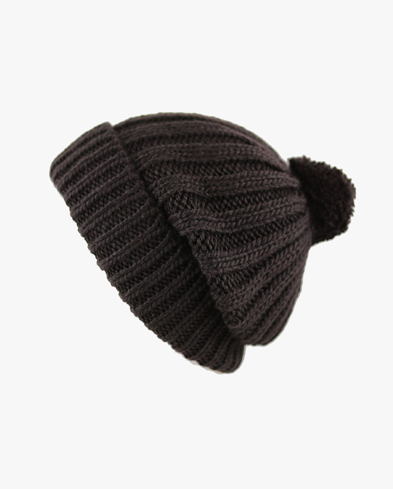 The Hat Depot - Straight Winter Knit Pom Beanie 3060