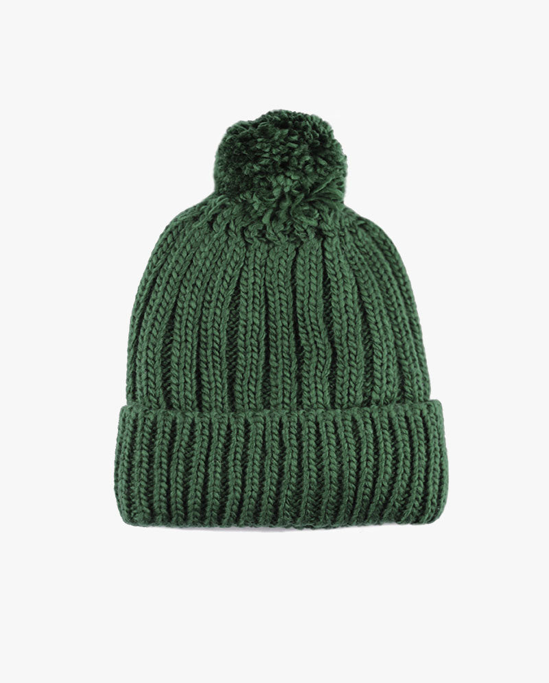 The Hat Depot - Straight Winter Knit Pom Beanie 3060