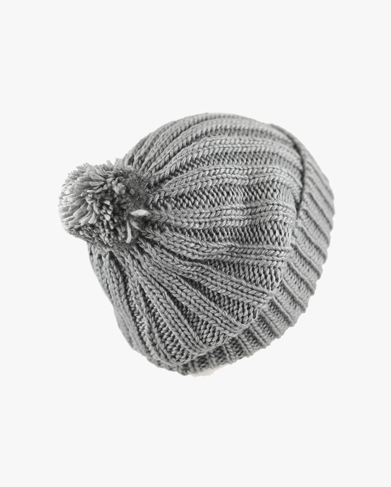 The Hat Depot - Straight Winter Knit Pom Beanie 3060