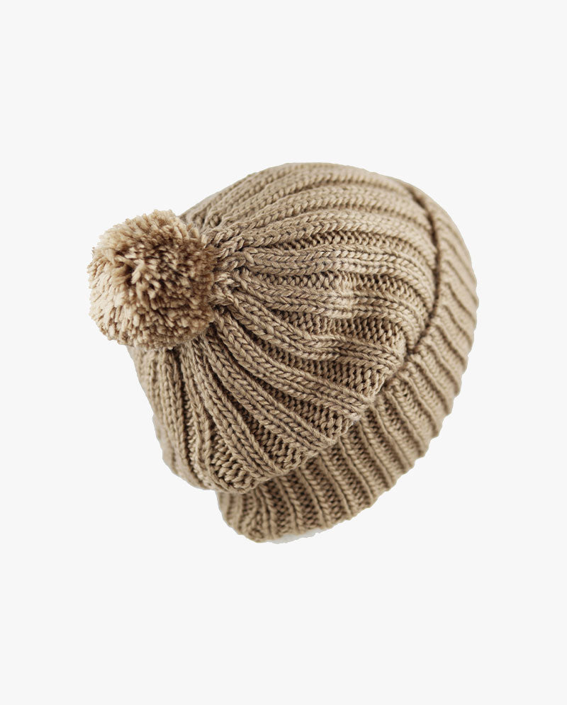 The Hat Depot - Straight Winter Knit Pom Beanie 3060