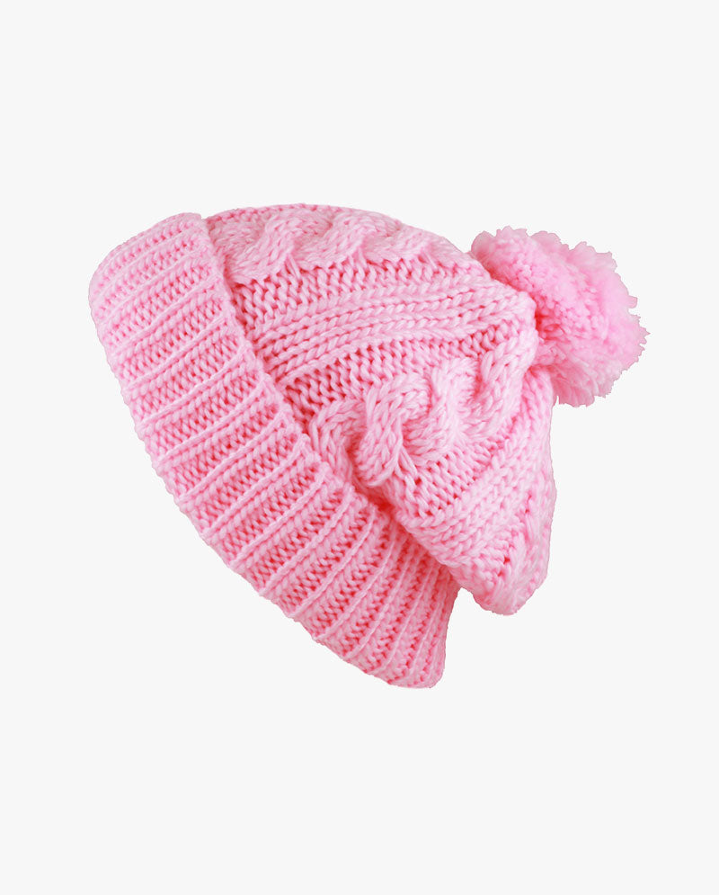 The Hat DepotCurly Knit Pom Beanie 3030