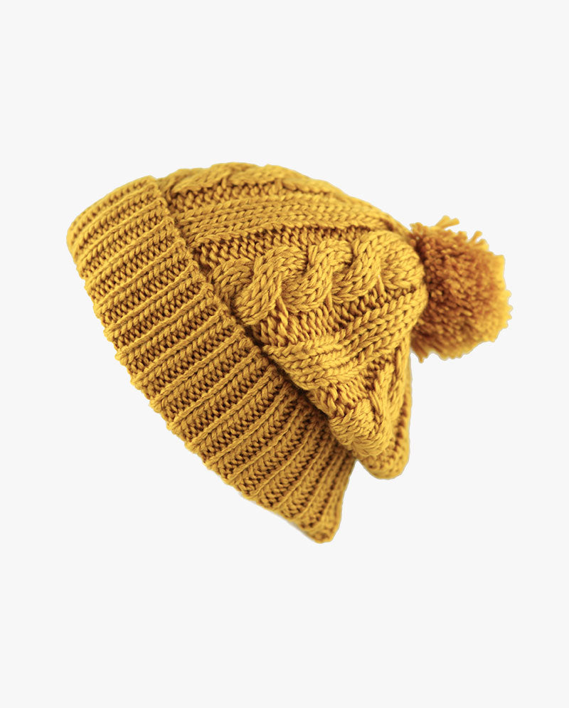 The Hat DepotCurly Knit Pom Beanie 3030