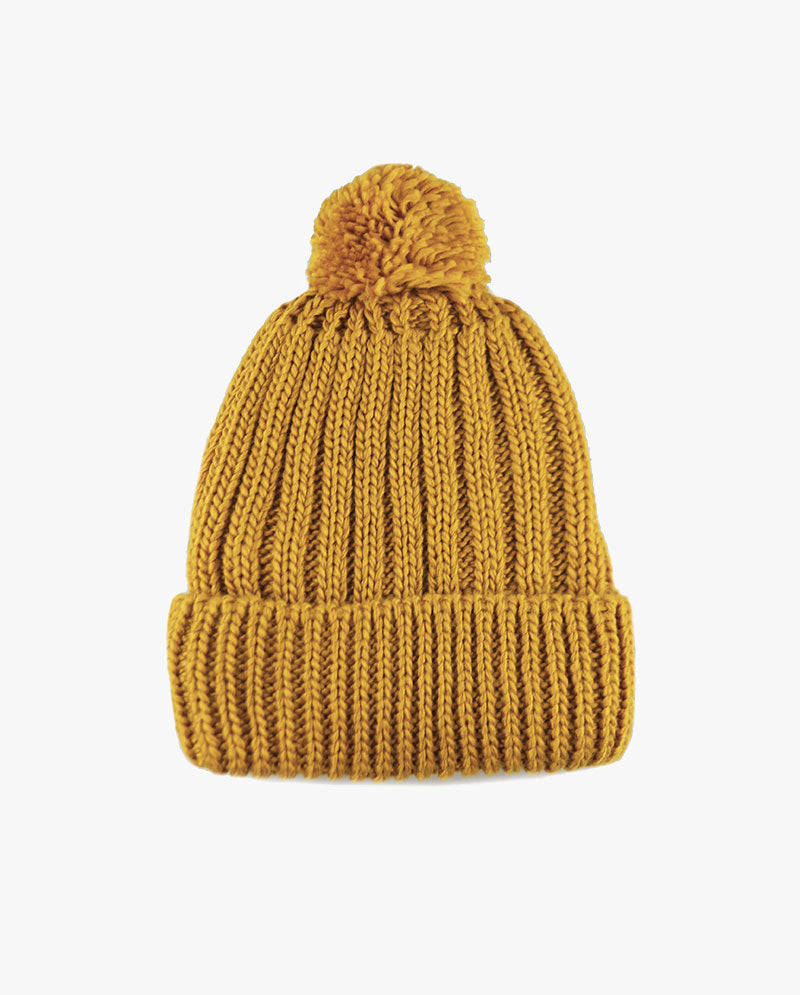 The Hat Depot - Straight Winter Knit Pom Beanie 3060