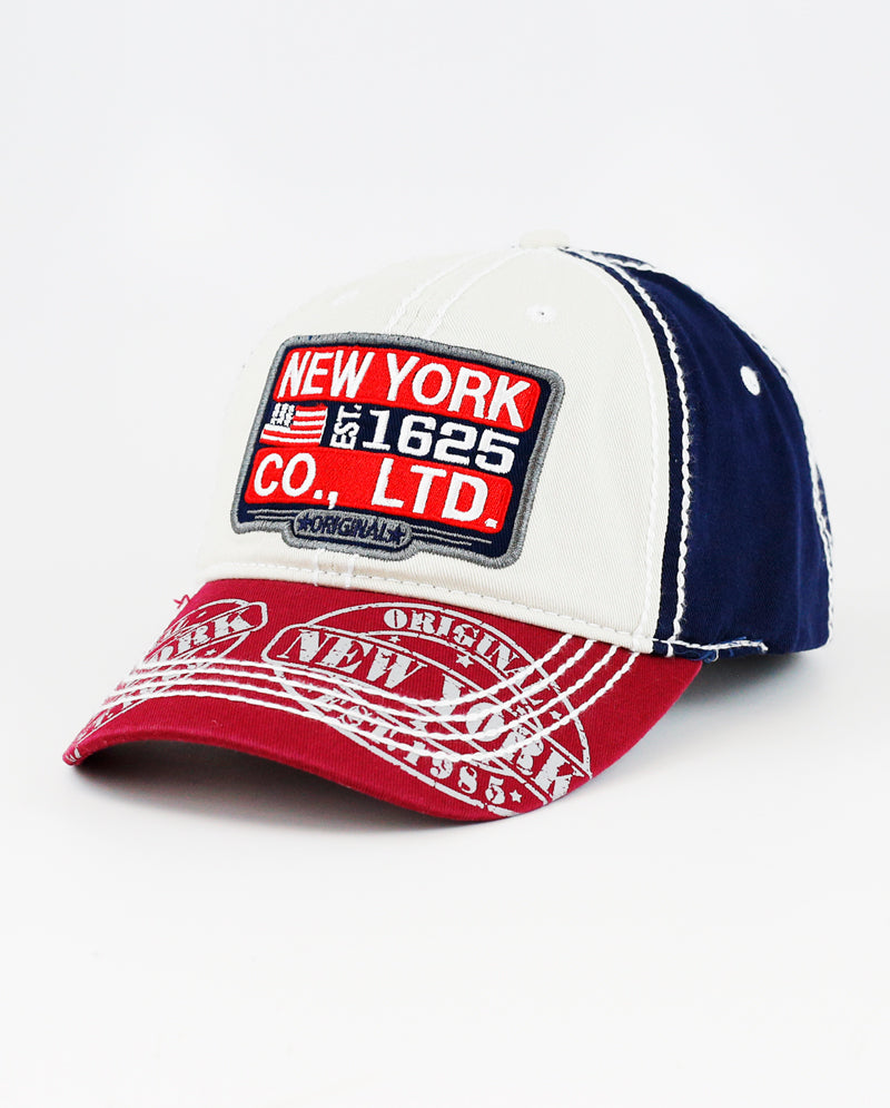 The Hat Depot - Thick Stitch NEW YORK Original Baseball Cap