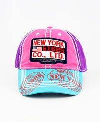 The Hat Depot - Thick Stitch NEW YORK Original Baseball Cap