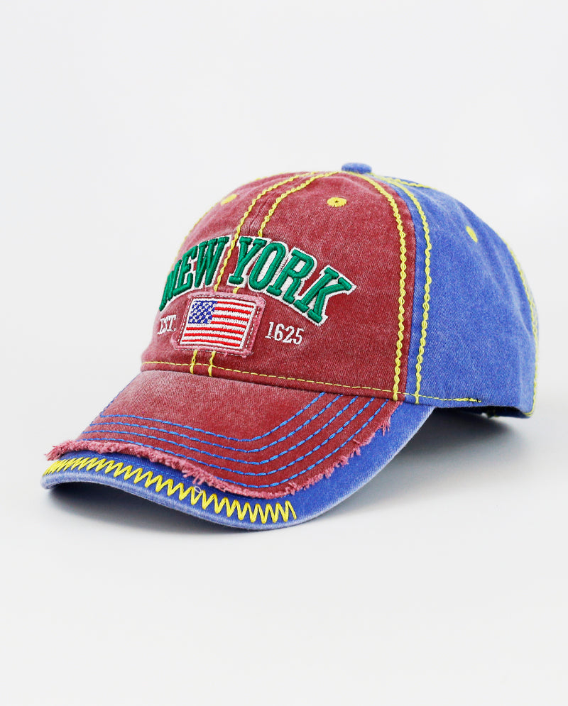 The Hat Depot - Thick Stitch 1625 NEW YORK Baseball Cap