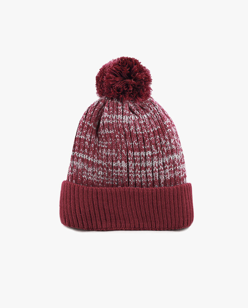 The Hat Depot - Ribbed Knit Beanie with Pom