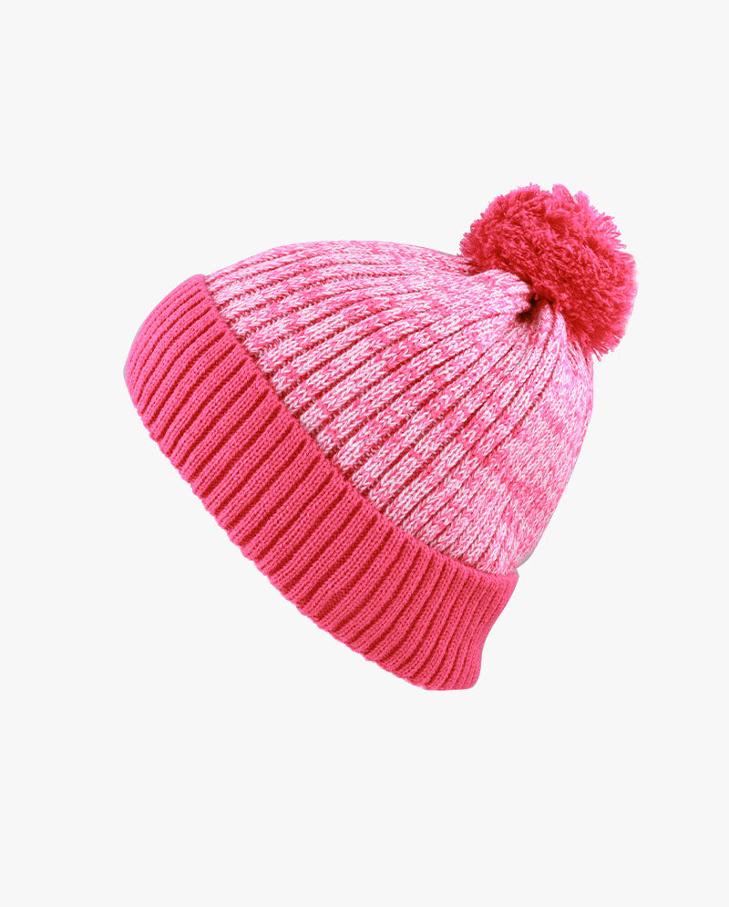 The Hat Depot - Ribbed Knit Beanie with Pom