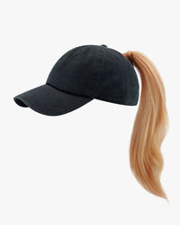 The Hat Depot - Washed Cotton Low Profile Ponytail Cap