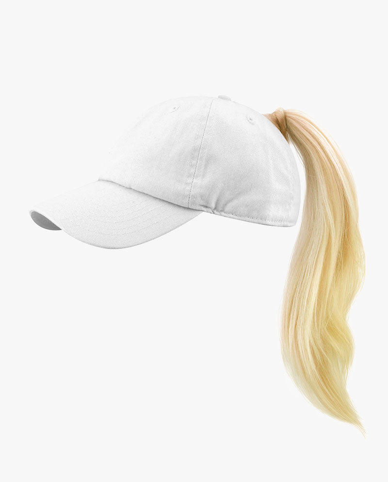 The Hat Depot - Washed Cotton Low Profile Ponytail Cap