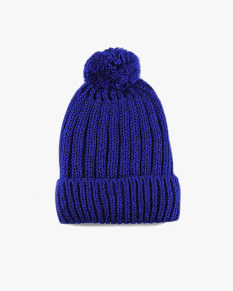 The Hat Depot - Straight Winter Knit Pom Beanie 3060