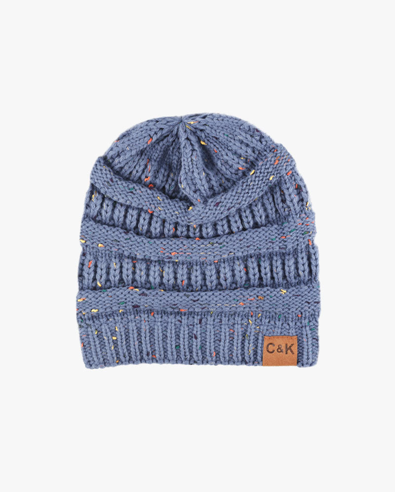 The Hat Depot - Multi Color Stretch Cable Knit Chunky Beanie