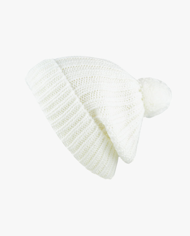 The Hat Depot - Straight Winter Knit Pom Beanie 3060