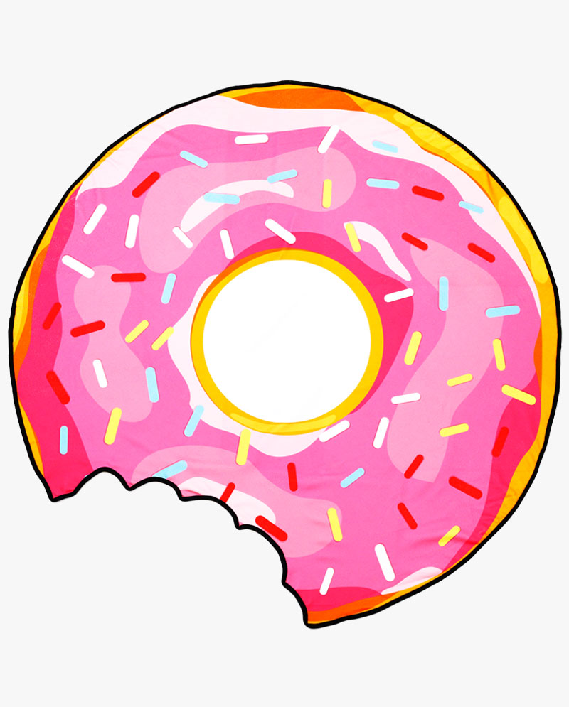 IC GURL - Fun Pink Donut Beach Towel