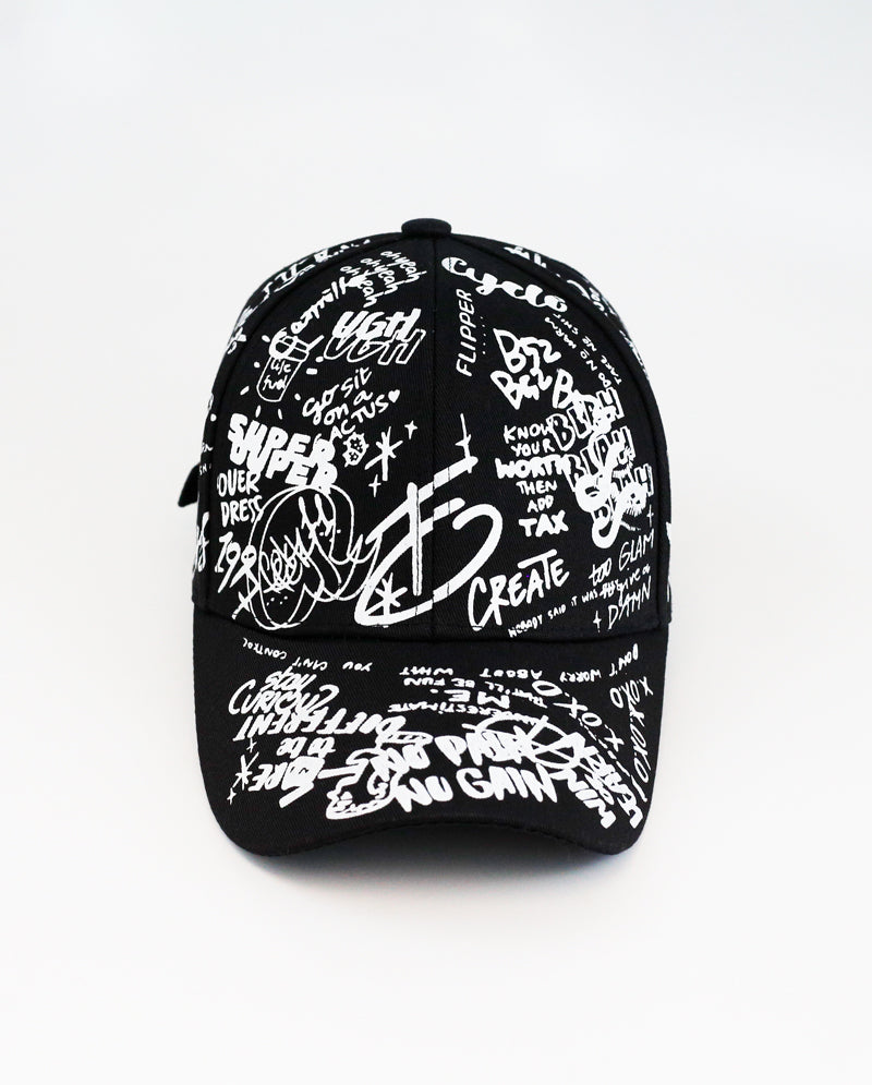 ICY - Graffiti Scribble Fashion Cotton Baseball Cap