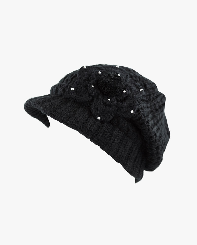 The Hat Depot - Chunky Long Knit Visor Beanie