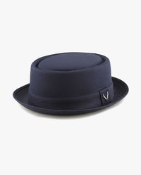 Black Horn Cotton Porkpie hat